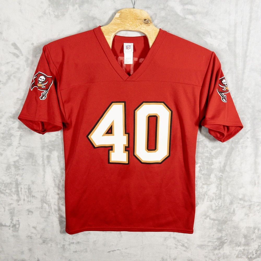 Vintage NFL Tampa Bay Buccaneers Mike‎ Alstott Sand Knit Jersey Mens Medium